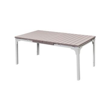Tavolo da esterno Blow con Motivo Legno Bianco/Beige 180/240x75x89.5cm Marino fa Mercato