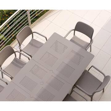 Nardi Tavolo Libeccio Allungabile 160/220x100 h 74cm Made in Italy - Tortora