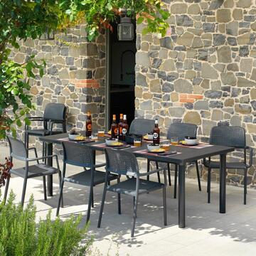 Nardi Tavolo Libeccio Allungabile 160/220x100 h 74cm Made in Italy - Antracite