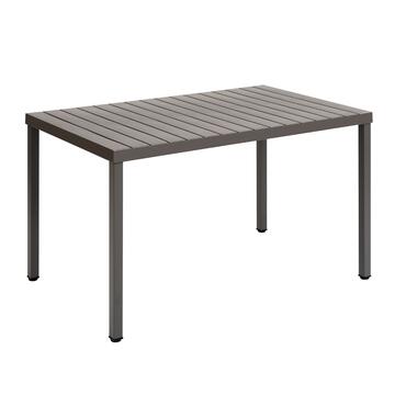 Tavolo Equis Piombo 130x80 h75 cm - in Polipropilene con Gambe in Ferro - per Interno ed Esterno - per Giardini, Terrazze, Balconi, Bar, Ristoranti