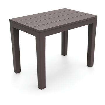 Tavolino/Panca basso da esterno effetto legno moka...