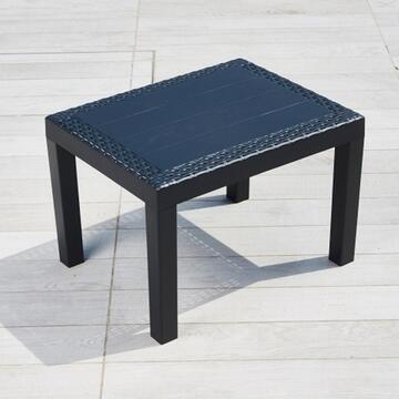 Tavolino da esterno in plastica antracite Jack 60x47