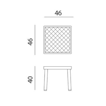 Tavolino Rodi da giardino quadrato tortora, 46x40,... - Marino fa Mercato