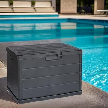 Baule da esterno Beta 77x54x52 cm - Antracite - Marino fa Mercato