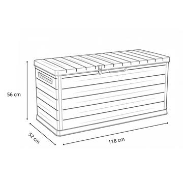 Baule da Esterno Antracite in Polipropilene 118x52... - Marino Fa Mercato