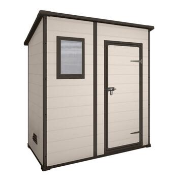 Casetta Manor Pent 6x4 porta attrezzi beige con finestra da giardino - Keter