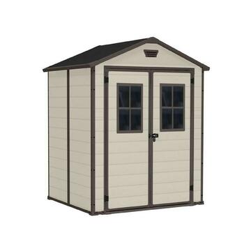 Casetta Manor Pent beige 6x5 porta attrezzi con finestre - Keter