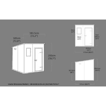 Casetta Manor Pent beige 6x6 porta attrezzi - Keter - Marino fa Mercato