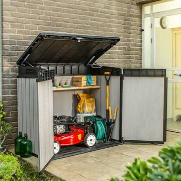 Porta attrezzi da giardino Elite Store Duotech - Keter - Marino fa Mercato