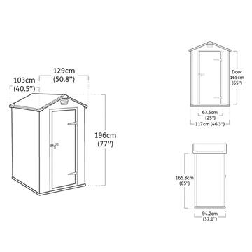 Keter Manor Grigia 4x3 - Casetta da Giardino - 94x129... - Marino fa Mercato