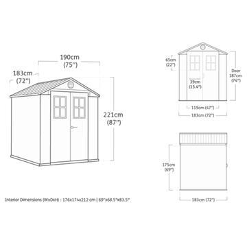 Keter Darwin 6x6 Verde - Casetta da Giardino Porta... - Marino Fa Mercato