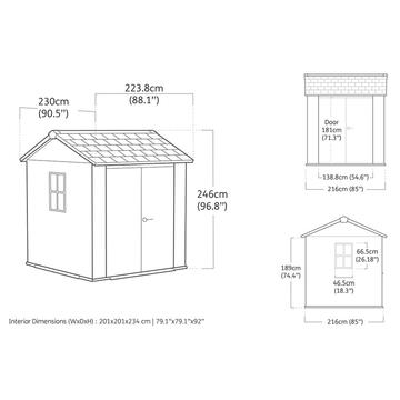 Keter Apex 757/775 Walnut Noce - Casetta da Giardino... - Marino Fa Mercato