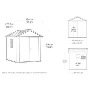 Keter Apex 757/775 Walnut Noce - Casetta da Giardino... - Marino Fa Mercato