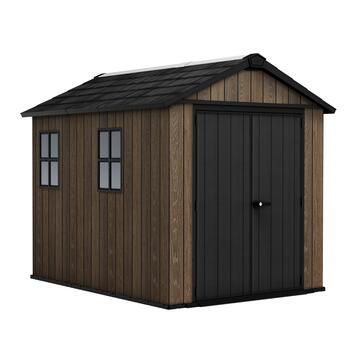 Keter Apex 759/975 Walnut Noce - Casetta da Giardino - Struttura Modulare con 2 Finestre - 287x230 h246 cm