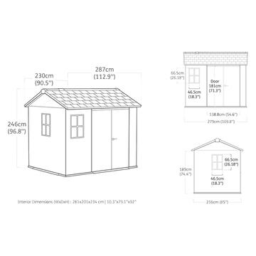 Keter Apex 759/975 Walnut Noce - Casetta da Giardino... - Marino Fa Mercato