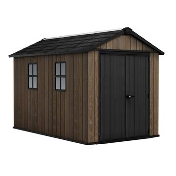 Keter Apex 7511/1175 Walnut Noce - Casetta da Giardino - Struttura Modulare con 2 Finestre - 287x230 h246 cm