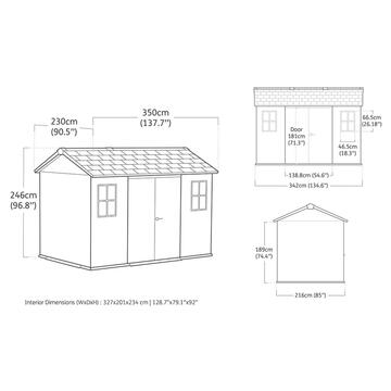 Keter Apex 7511/1175 Walnut Noce - Casetta da Giardino... - Marino Fa Mercato