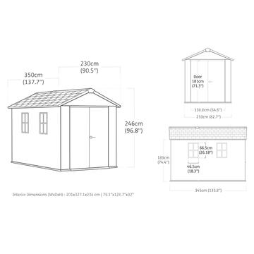 Keter Apex 7511/1175 Walnut Noce - Casetta da Giardino... - Marino Fa Mercato