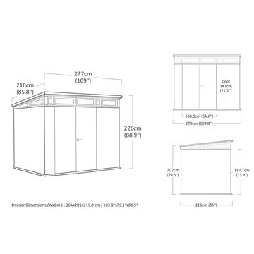 Keter Pent 9x7 Venetian  - Casetta da Giardino - con... - Marino Fa Mercato