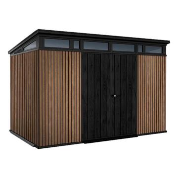 Keter Pent 11x7 Venetian  - Casetta da Giardino - con Porta a Doppia Anta e 3 Finestre - 342x218 h226 cm