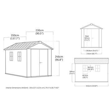 Keter Newton+ 7511/1175 Grigia - Casetta da Giardino... - Marino Fa Mercato