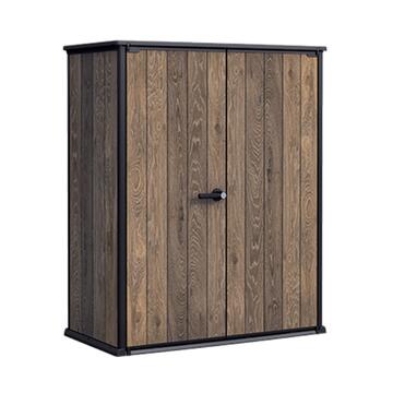 Keter Porta Attrezzi Vertical Shed Walnut 1400 lt - 140x73,6 h170,4 cm - Armadio Multiuso