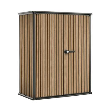 Keter Porta Attrezzi Vertical Shed Venetian 1400 lt - 140x73,6 h170,4 cm - Armadio Multiuso