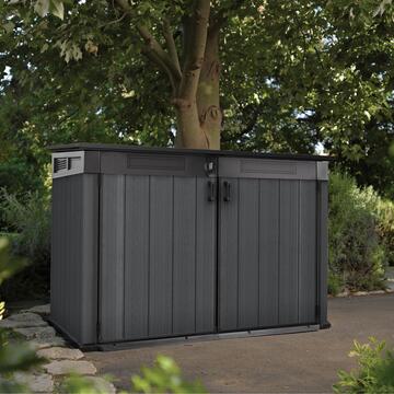 Keter Box Porta Attrezzi Cortina Mega Grigio 2020 lt - 190,5x109,3 h132,5 cm - Armadio Multiuso
