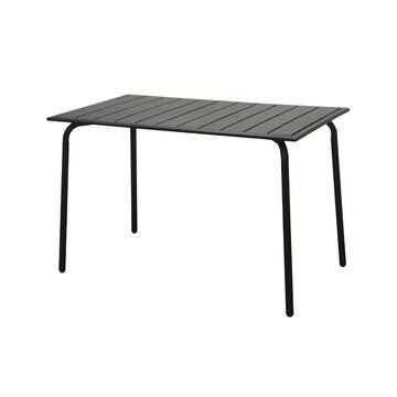 Tavolo da giardino in metallo nero Carson 120x70