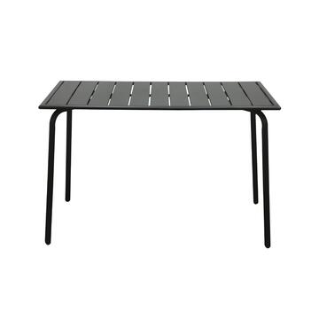 Tavolo da giardino in metallo nero Carson 120x70
