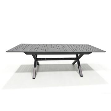 Tavolo Allungabile in Alluminio Grigio Goran - 172/243x100... - Marino Fa Mercato