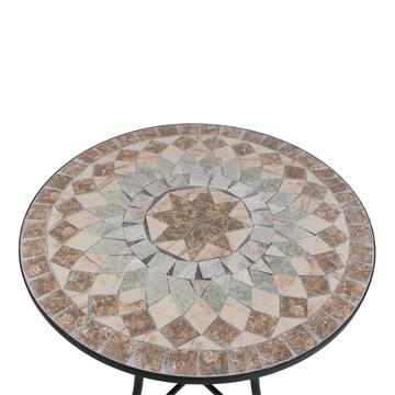 Tavolo Rotondo Mosaico da Esterno in Ferro e Piano... - Marino Fa Mercato