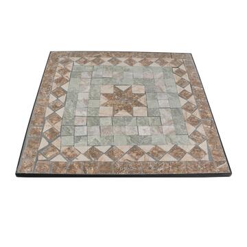 Tavolo Quadrato Mosaico da Esterno in Ferro e Piano... - Marino Fa Mercato