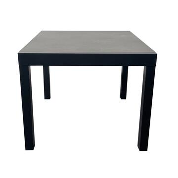 Tavolo da Esterno con Piano Grigio Allungabile 90/180x90 h75 cm Sven in Alluminio e DPC Marino Fa Mercato