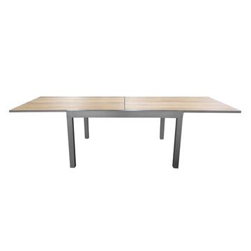 Tavolo da Esterno con Piano Rovere Allungabile 135/270x90 h75 cm Mica in Alluminio e DPC Marino Fa Mercato