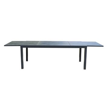 Tavolo da Esterno con Piano Grigio Allungabile 160/240x100 h75 cm Sven in Alluminio e DPC Marino Fa Mercato