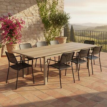 Tavolo da Esterno con Piano Rovere Allungabile 160/240x100... - Marino Fa Mercato