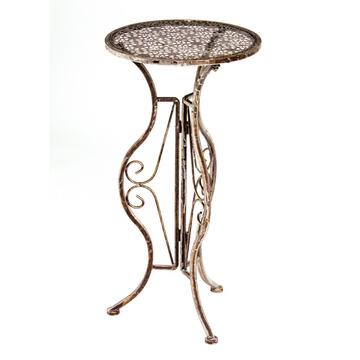 Tavolino da esterno Kally in bronzo, diametro 36 - Marino fa Mercato