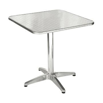 Tavolo in alluminio per bar/bistrot quadrato H70 Alois Marino fa Mercato