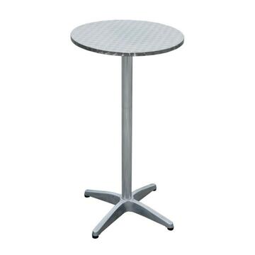 Tavolino in alluminio per bar/bistrot Alois tondo e alto 60x110 Marino fa Mercato