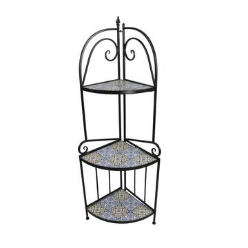 Fioriera Angolare Maiolica da Esterno in Ferro e Piani...