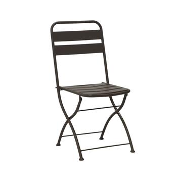 Sedia Persy Pieghevole da Esterno in Metallo Sabbia 42xh88x50cm