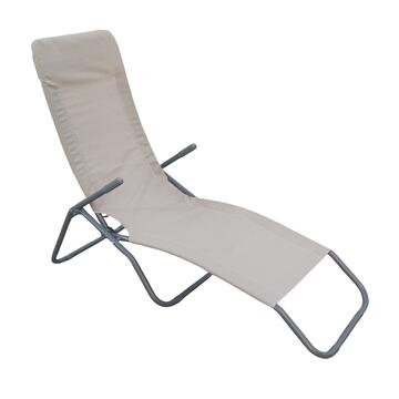 Sdraio da Esterno in Textilene Tortora con Struttura...