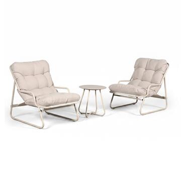Set da Giardino 2 Posti Zoran Beige - 2 Poltrone +...