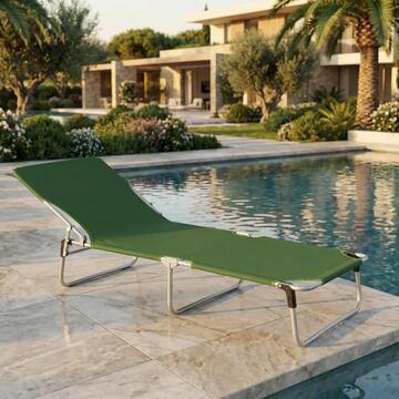 Brandina Pieghevole Verde con 3 Gambe e Maniglia 60x180 h28 cm