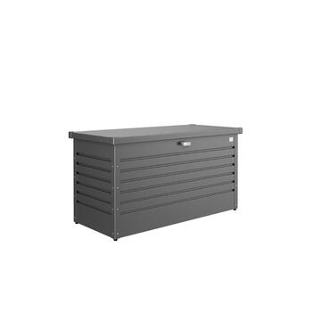 Baule da Esterno in Metallo 160x79x83cm Grigio Scuro - Marino fa Mercato