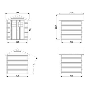 Casetta da Giardino Mila 2x2 mt in Legno Naturale di... - Marino Fa Mercato