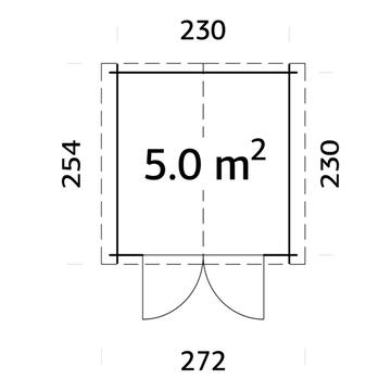 Casetta da Giardino Noemi 2,5x2,5 mt in Legno Naturale... - Marino Fa Mercato