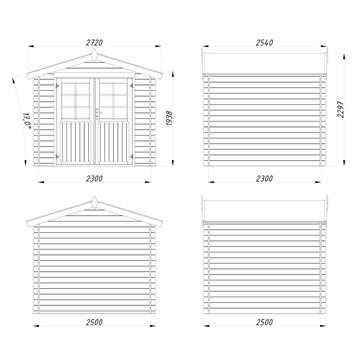 Casetta da Giardino Noemi 2,5x2,5 mt in Legno Naturale... - Marino Fa Mercato