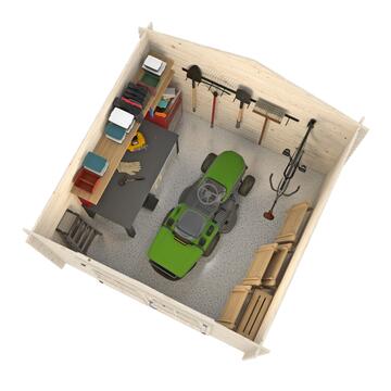 Casetta da Giardino Astrid 3x3 mt in Legno Naturale... - Marino Fa Mercato